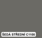 colorlak vzorník šedá střední C1100