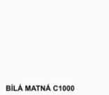colorlak vzorník bílá matná C1000